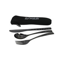 CarpLife Black Etched Cutlery Set